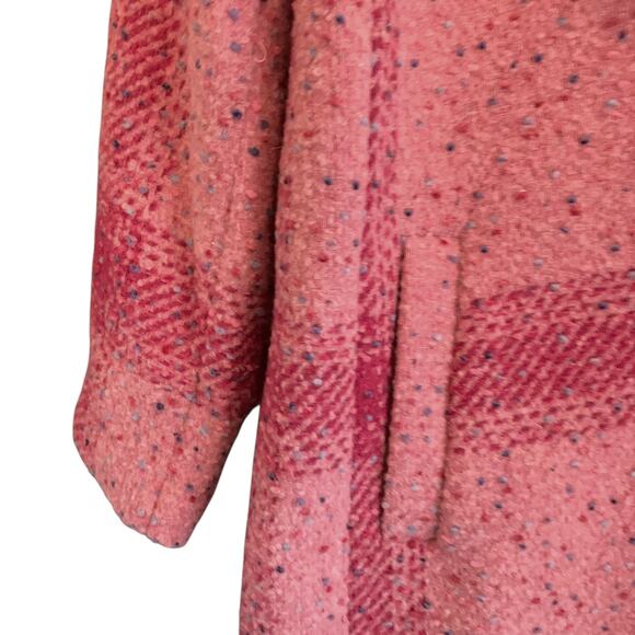 NWT Talbots Pink Confetti Plaid Coat 2XP Wool Blend Plus Petite New Preppy - Picture 8 of 14